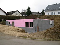 Keller mit Rosa Dämmung