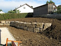 Stützmauer an der Terasse
